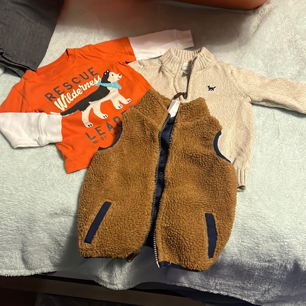 Sweater, long sleeve, vest